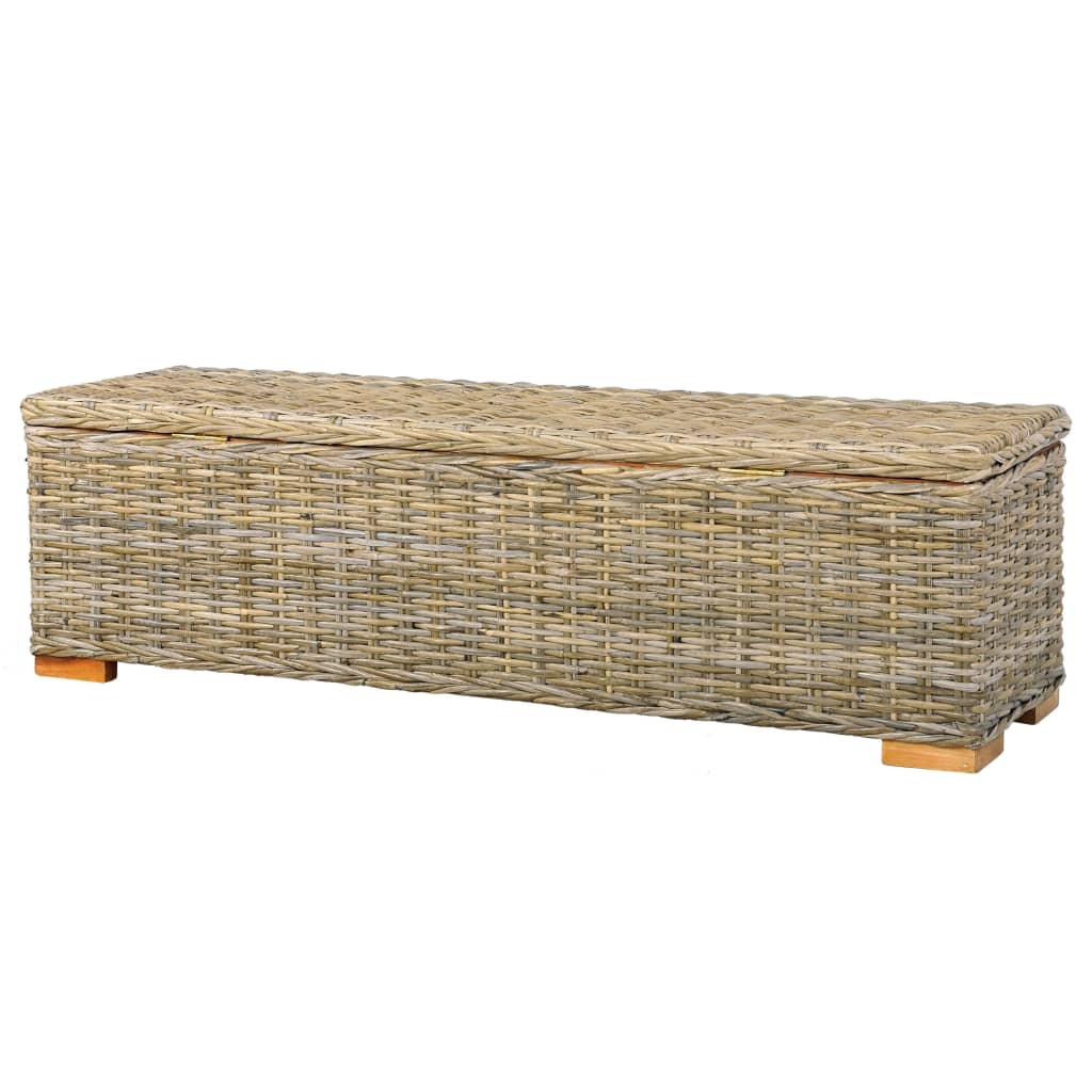 Säilytyslaatikko 120 cm kubu-rottinki ja täysi mangopuu - Sisustajankoti.fi