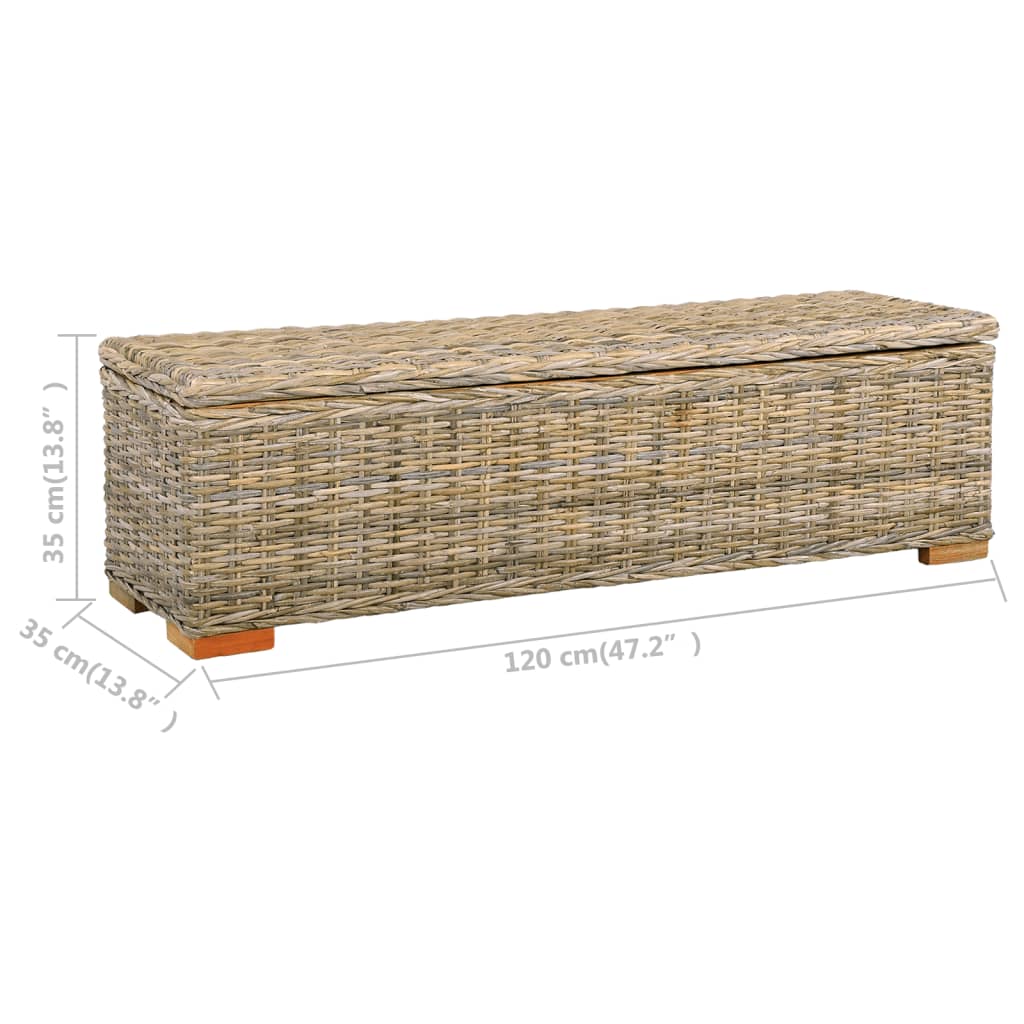 Säilytyslaatikko 120 cm kubu-rottinki ja täysi mangopuu - Sisustajankoti.fi