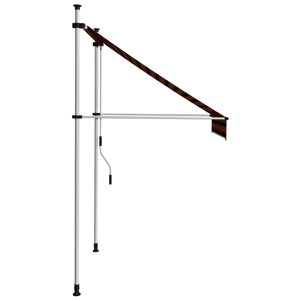 Sisäänkelattava markiisi 150 cm oranssi ja ruskea - Sisustajankoti.fi