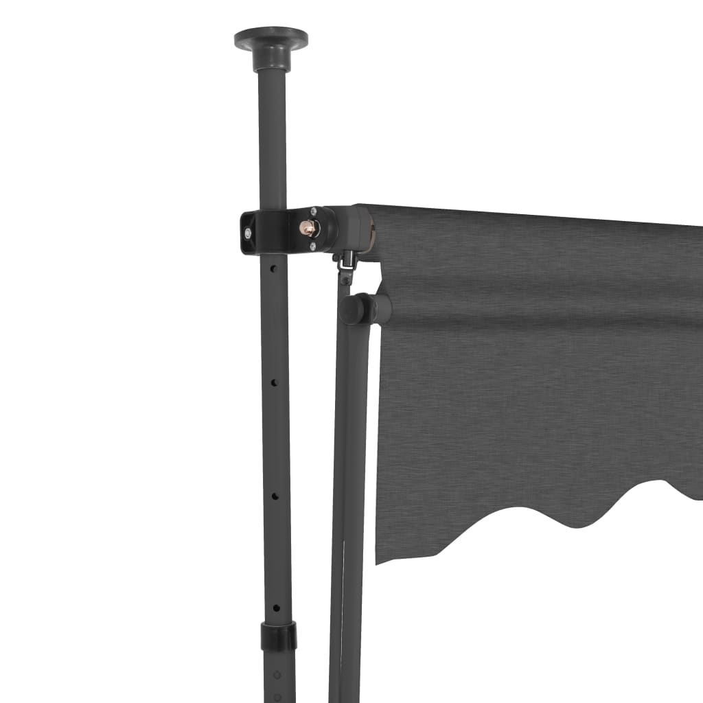 Sisäänkelattava markiisi LEDillä 350 cm antrasiitti - Sisustajankoti.fi