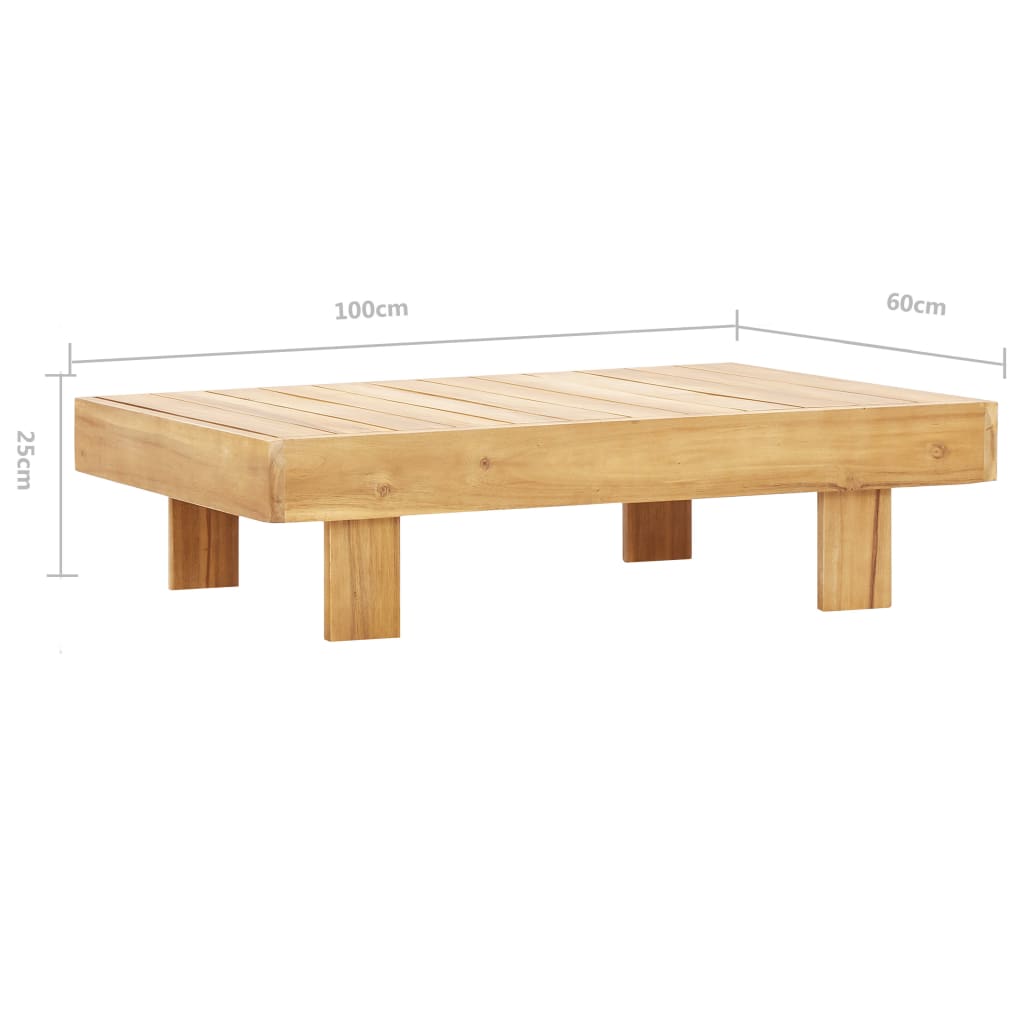 Sohvapöytä 100x60x25 cm täysi akaasiapuu - Sisustajankoti.fi