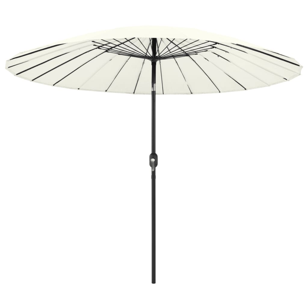 Aurinkovarjo alumiinitanko 270 cm hiekanvalkoinen - Sisustajankoti.fi