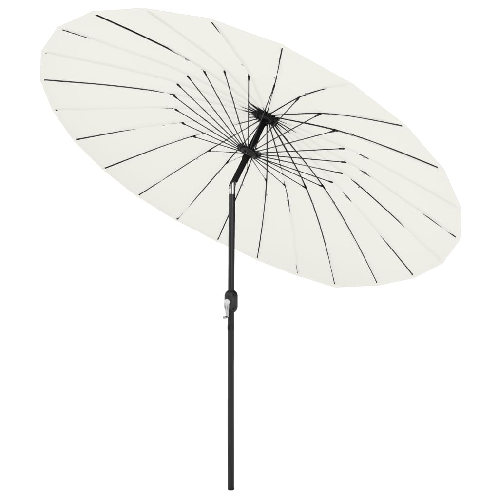 Aurinkovarjo alumiinitanko 270 cm hiekanvalkoinen - Sisustajankoti.fi