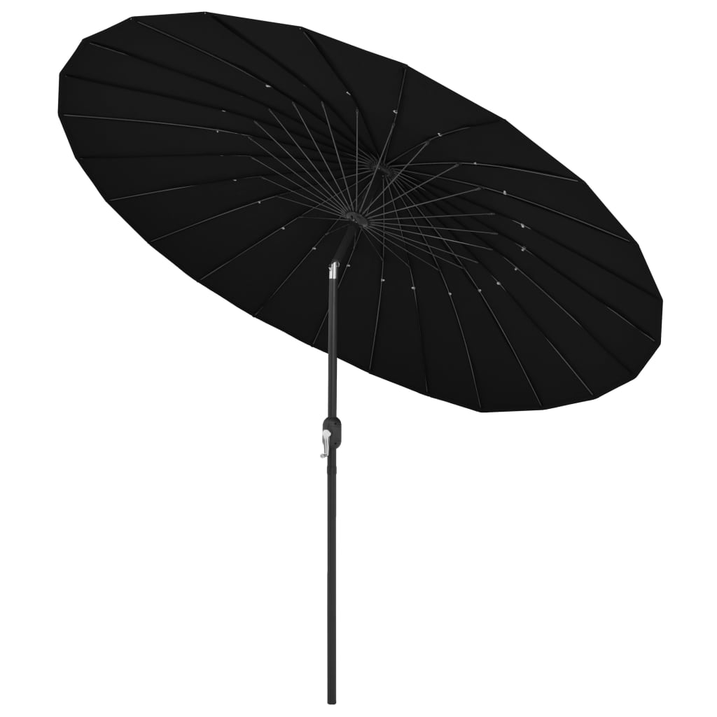 Aurinkovarjo alumiinitanko 270 cm musta - Sisustajankoti.fi