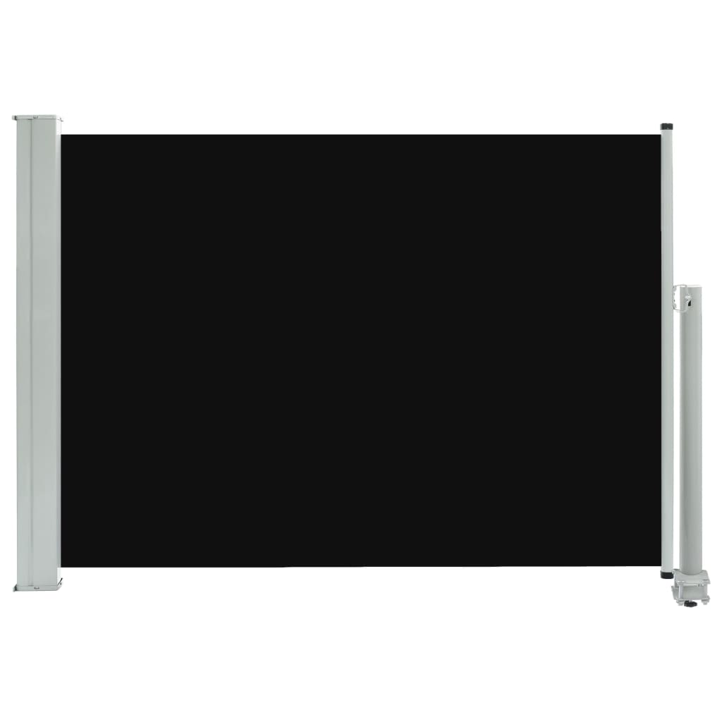 Sisäänvedettävä terassin sivumarkiisi 80x300 cm musta - Sisustajankoti.fi