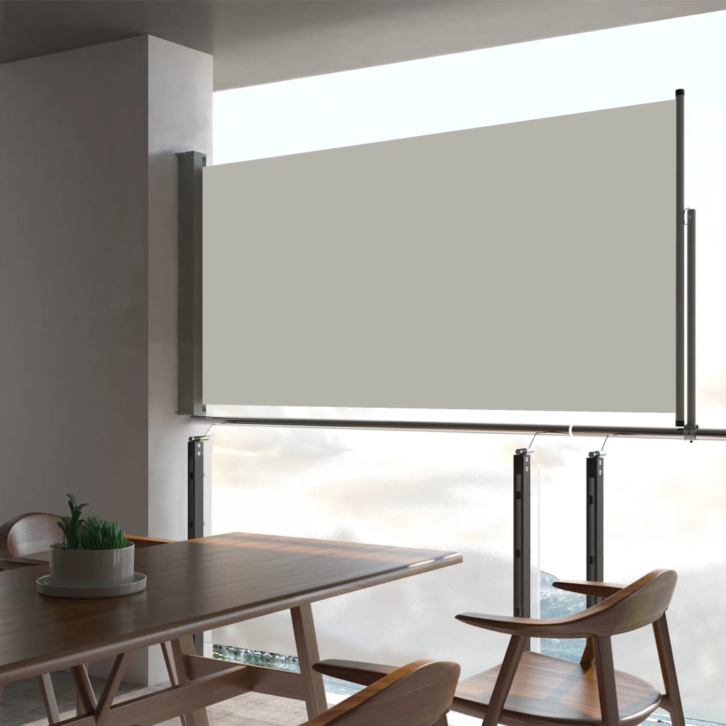 Sisäänvedettävä terassin sivumarkiisi 80x300 cm kerma - Sisustajankoti.fi