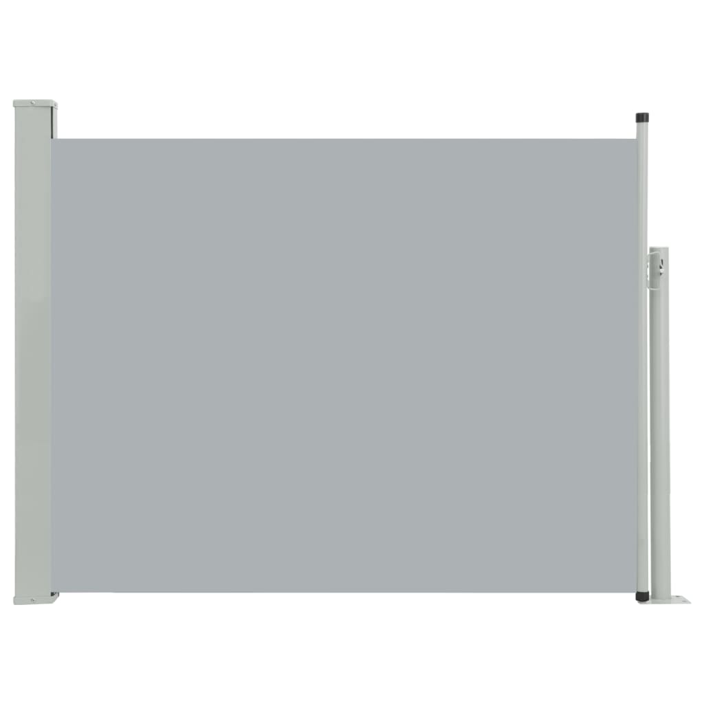 Sisäänvedettävä terassin sivumarkiisi 170x500 cm harmaa - Sisustajankoti.fi