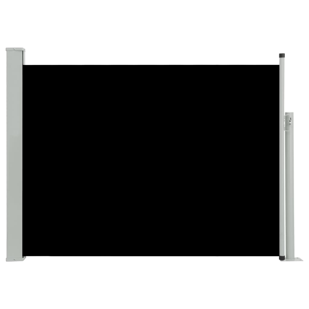Sisäänvedettävä terassin sivumarkiisi 100x500 cm musta - Sisustajankoti.fi