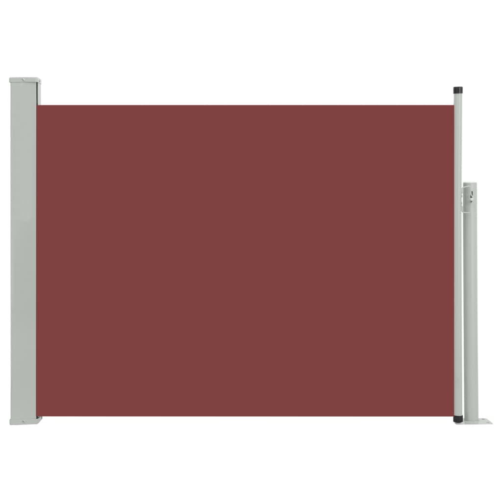 Sisäänvedettävä terassin sivumarkiisi 100x500 cm ruskea - Sisustajankoti.fi