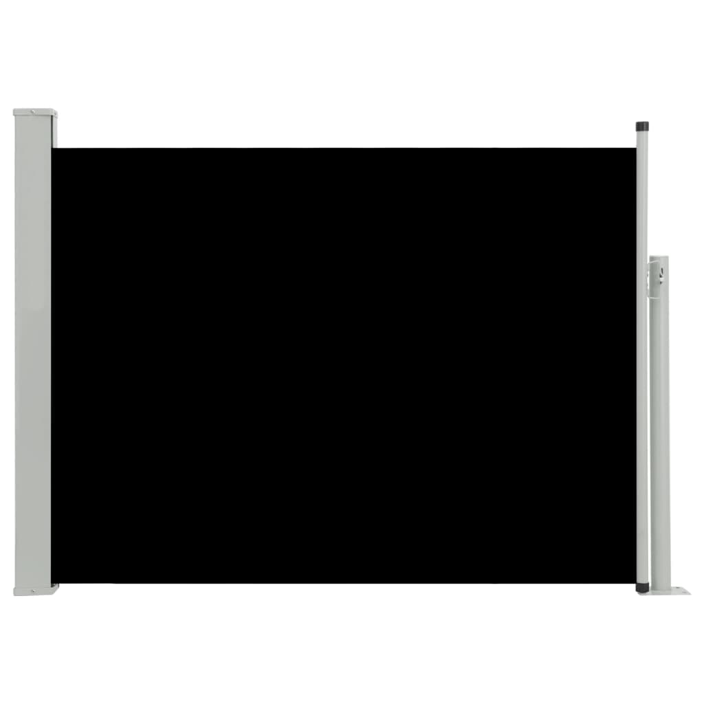 Sisäänvedettävä terassin sivumarkiisi 120x500 cm musta - Sisustajankoti.fi