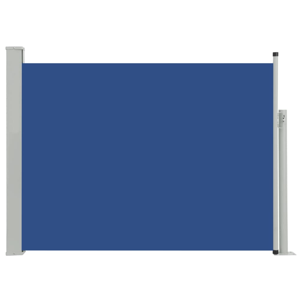 Sisäänvedettävä terassin sivumarkiisi 120x500 cm sininen - Sisustajankoti.fi
