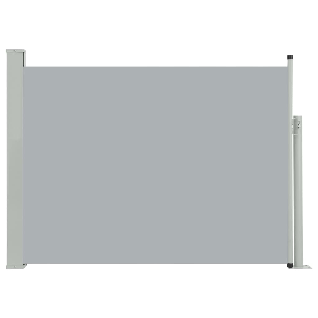 Sisäänvedettävä terassin sivumarkiisi 120x500 cm harmaa - Sisustajankoti.fi
