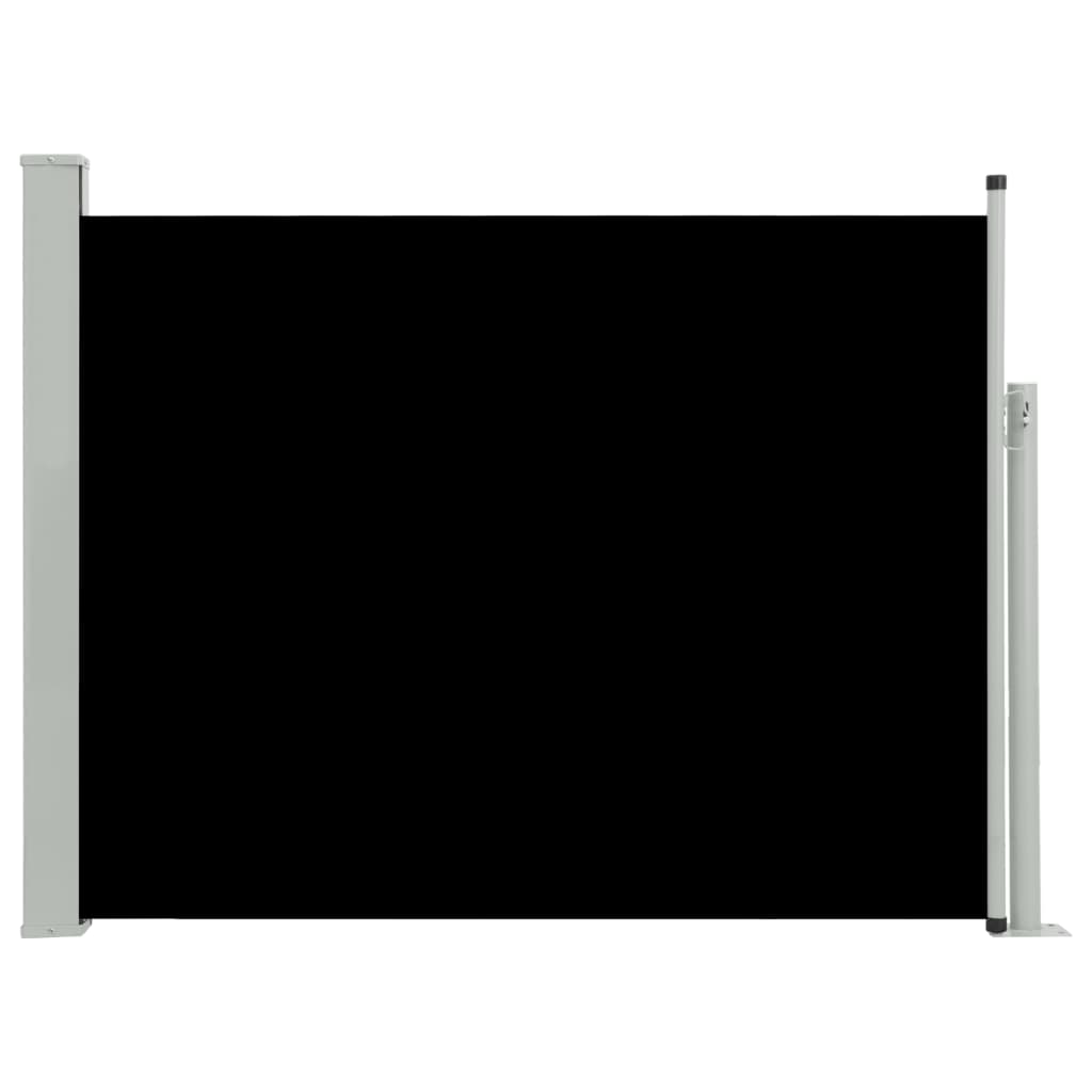 Sisäänvedettävä terassin sivumarkiisi 140x500 cm musta - Sisustajankoti.fi