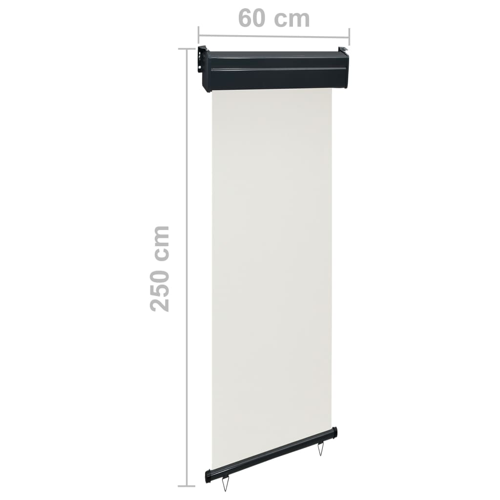 Parvekkeen sivumarkiisi 60x250 cm kerma - Sisustajankoti.fi