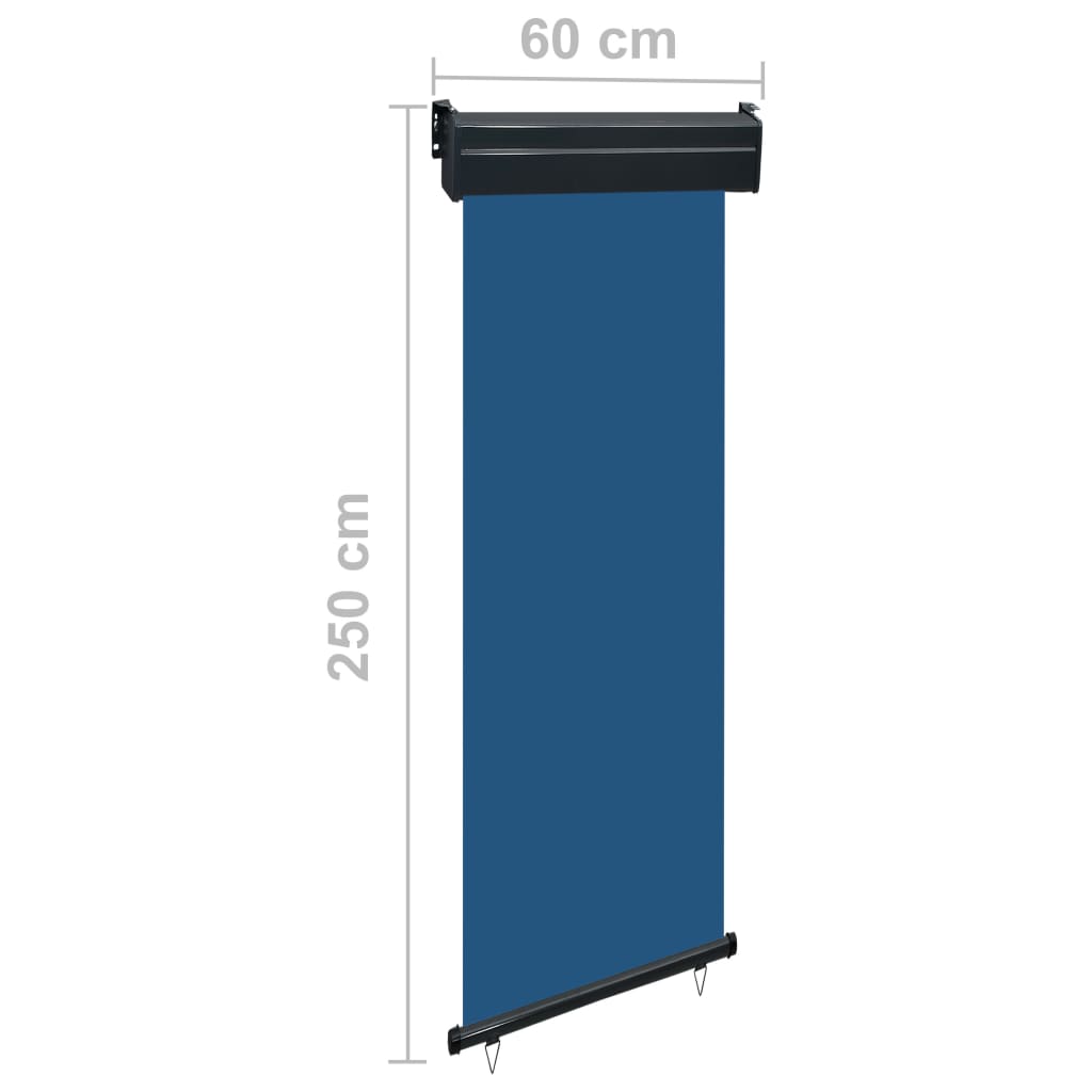 Parvekkeen sivumarkiisi 60x250 cm sininen - Sisustajankoti.fi