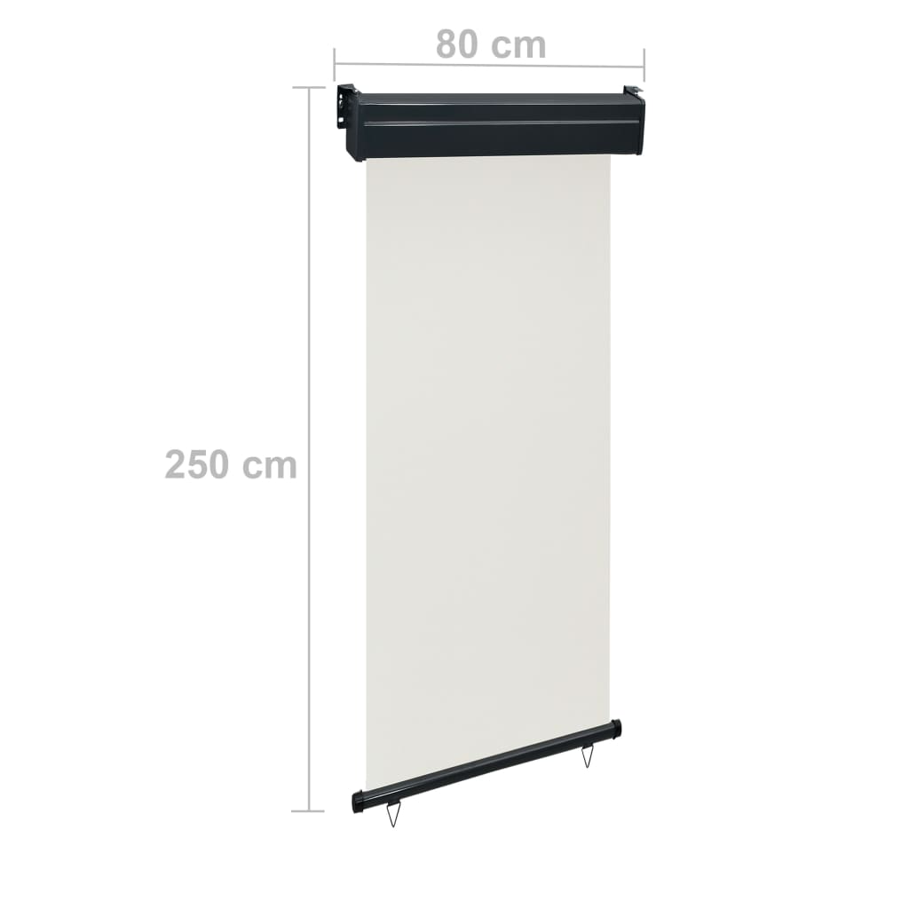 Parvekkeen sivumarkiisi 80x250 cm kerma - Sisustajankoti.fi