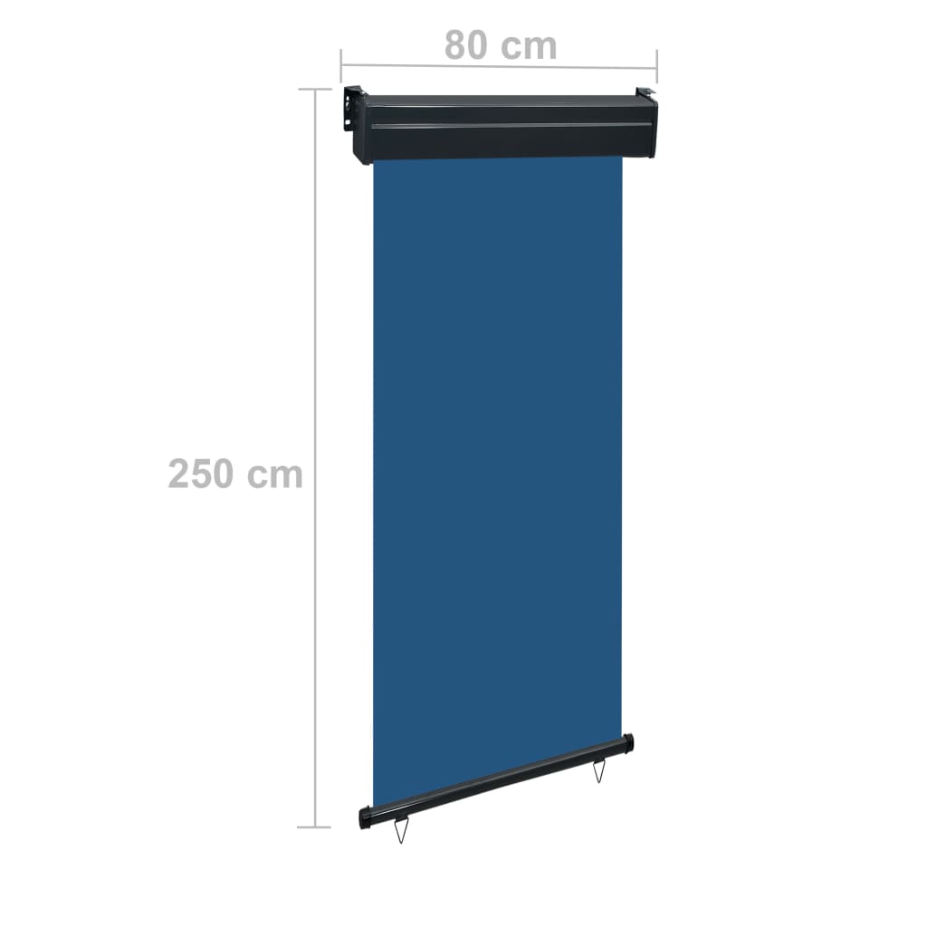 Parvekkeen sivumarkiisi 80x250 cm sininen - Sisustajankoti.fi