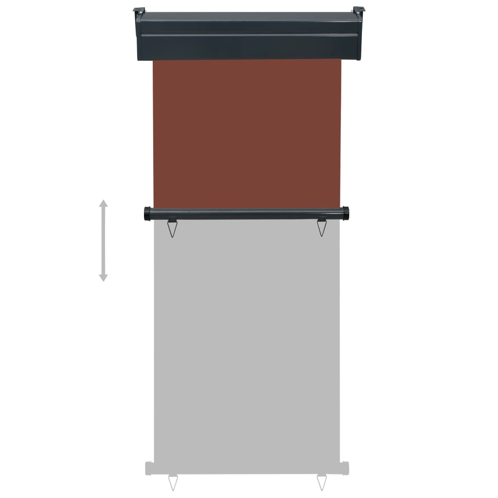 Parvekkeen sivumarkiisi 80x250 cm ruskea - Sisustajankoti.fi