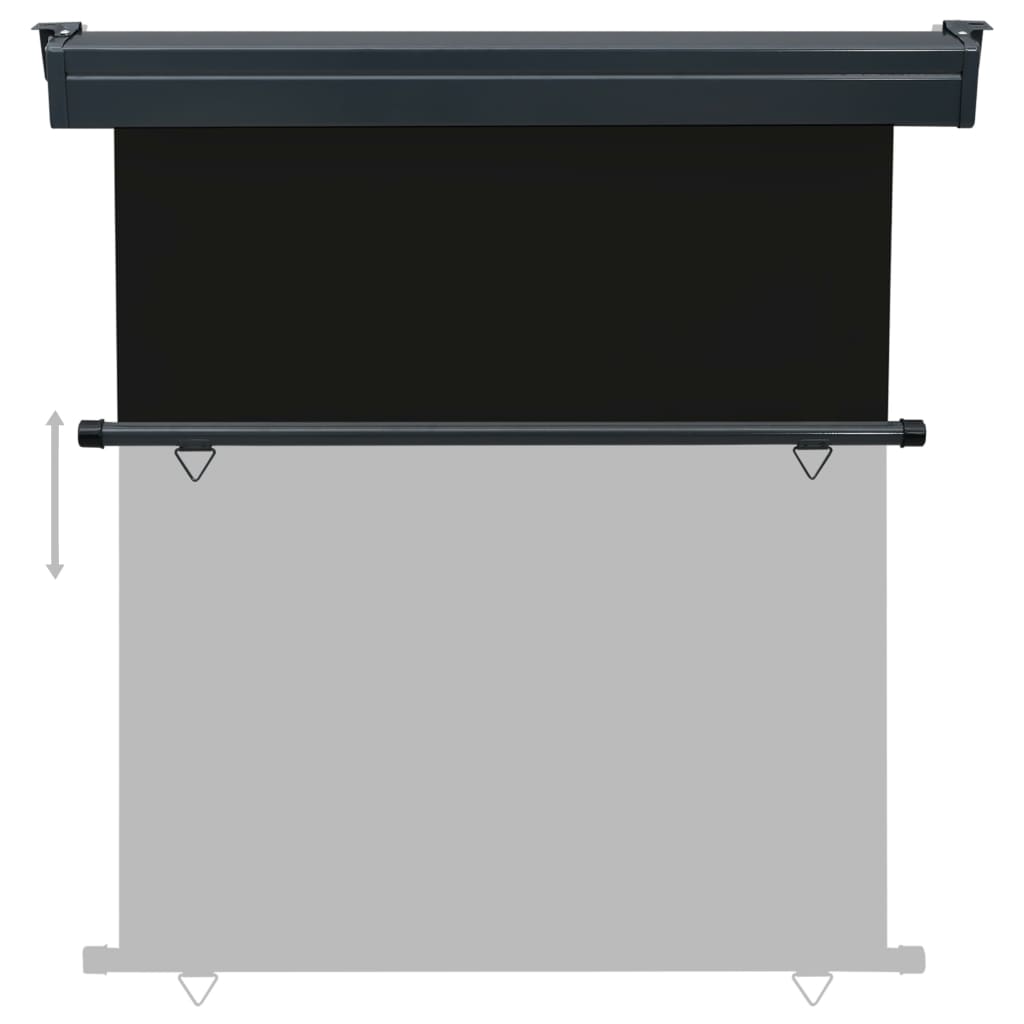 Parvekkeen sivumarkiisi 170x250 cm musta - Sisustajankoti.fi