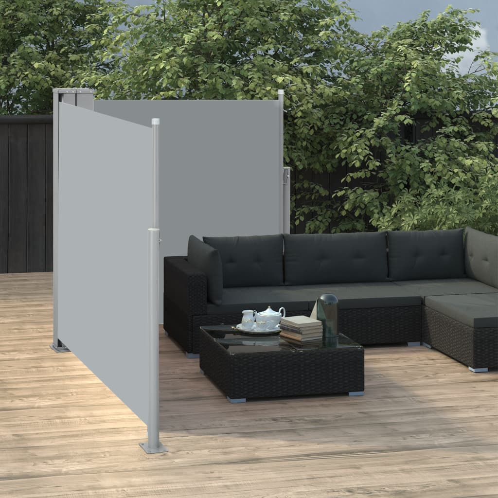 Sisäänvedettävä sivumarkiisi 100x600 cm antrasiitti - Sisustajankoti.fi