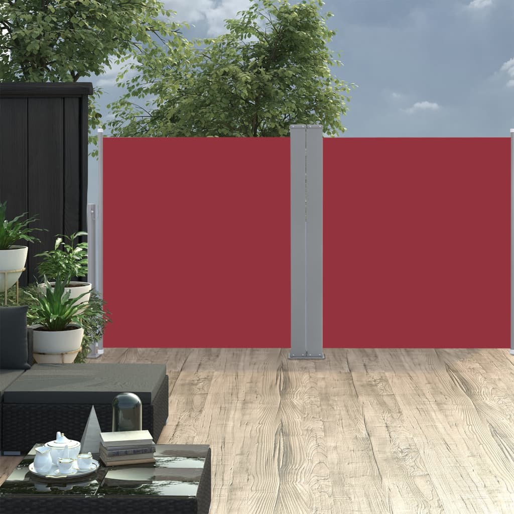 Sisäänvedettävä sivumarkiisi 120x600 cm punainen - Sisustajankoti.fi