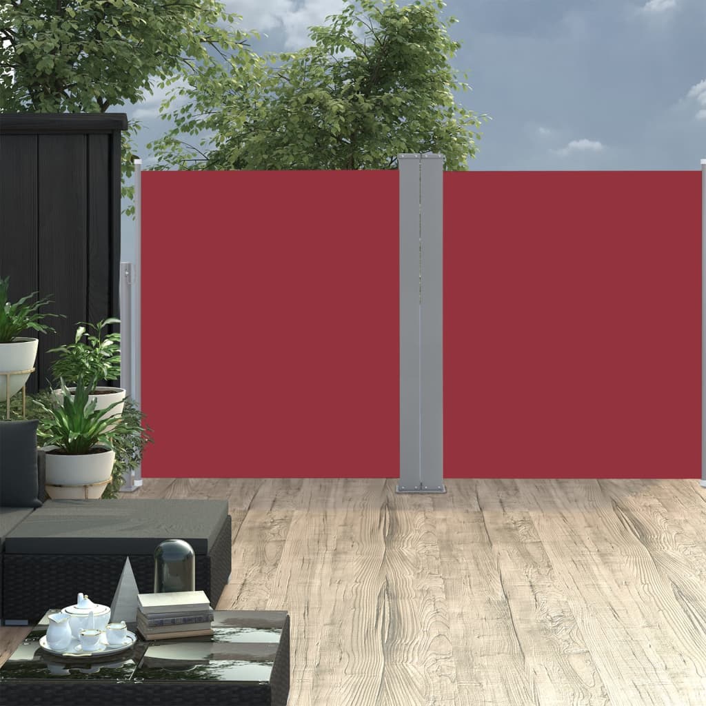 Sisäänvedettävä sivumarkiisi 140x600 cm punainen - Sisustajankoti.fi