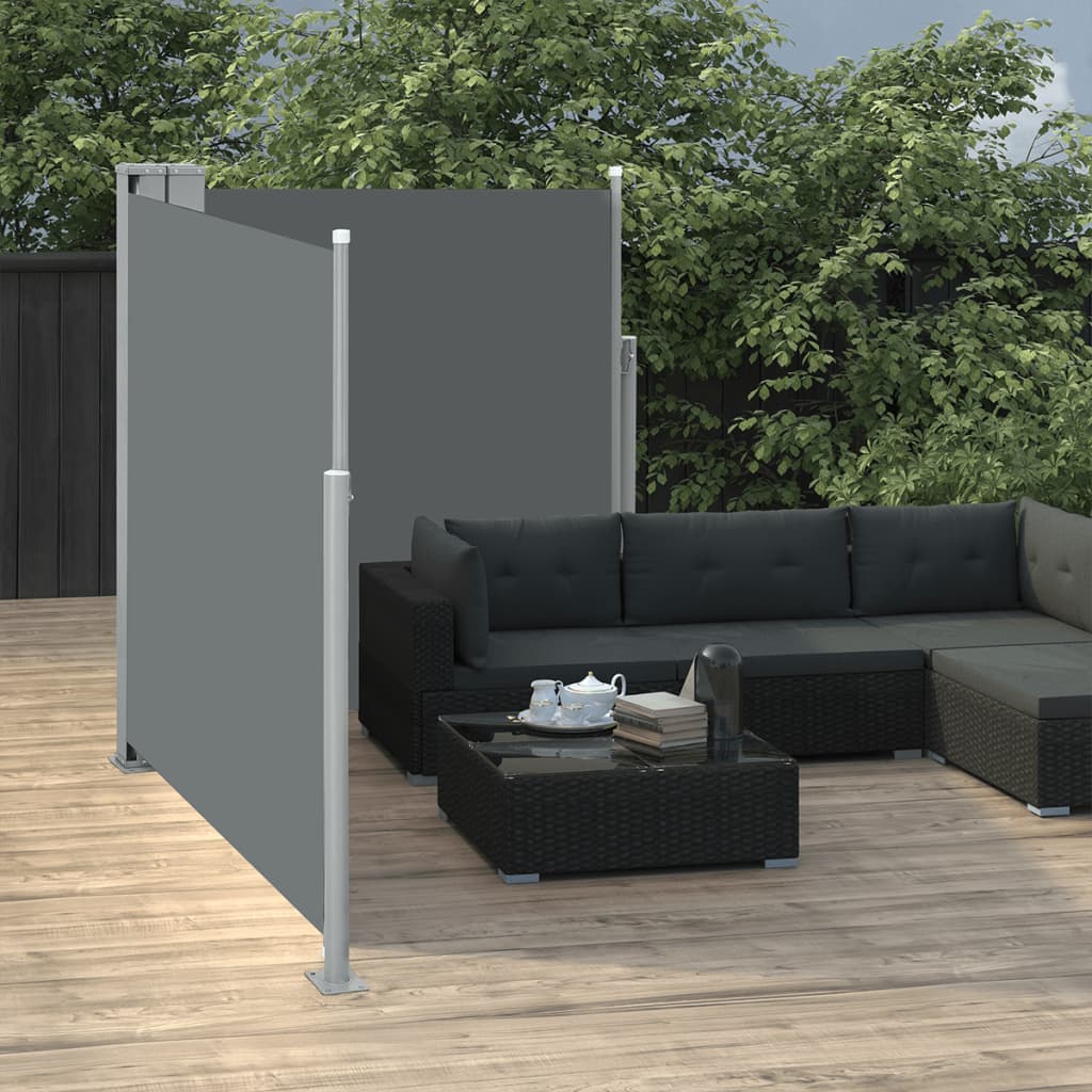 Sisäänvedettävä terassin tuplasivumarkiisi 170x600 cm - Sisustajankoti.fi