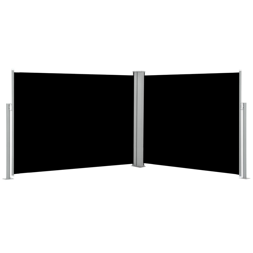 Sisäänvedettävä sivumarkiisi 170x1000 cm musta - Sisustajankoti.fi