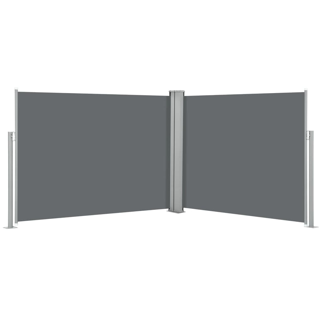 Sisäänvedettävä sivumarkiisi 170x1000 cm antrasiitti - Sisustajankoti.fi