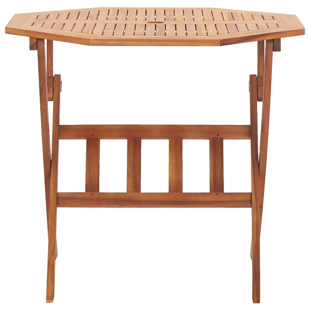 Kokoontaittuva puutarhapöytä 90x75 cm täysi akaasiapuu - Sisustajankoti.fi