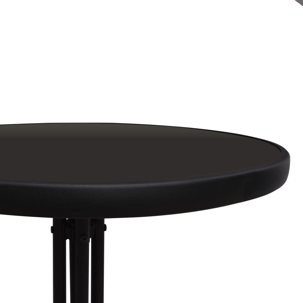 3-osainen bistrosarja PVC-rottinki musta - Sisustajankoti.fi