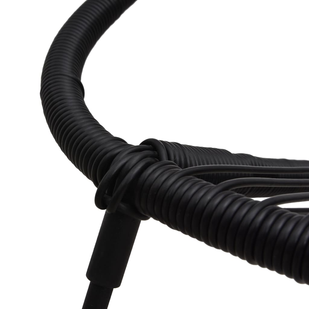 3-osainen bistrosarja PVC-rottinki musta - Sisustajankoti.fi