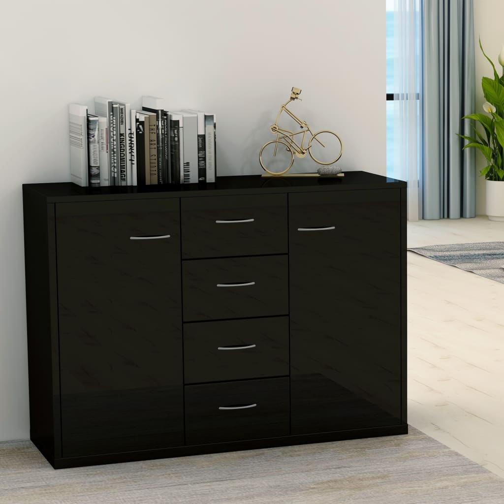 Senkki korkeakiilto musta 88x30x65 cm - Sisustajankoti.fi