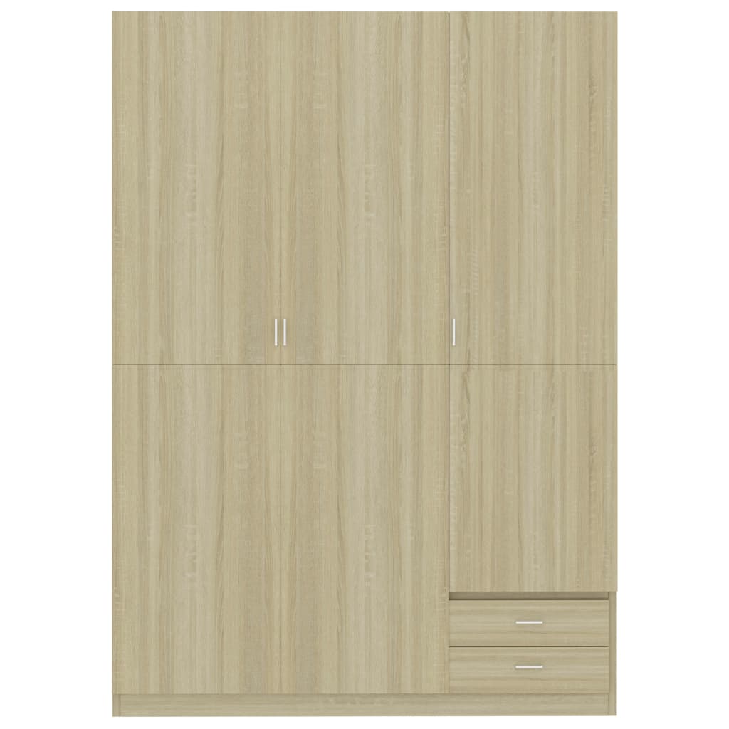 3-ovinen vaatekaappi Sonoma-tammi 120x50x180 cm - Sisustajankoti.fi