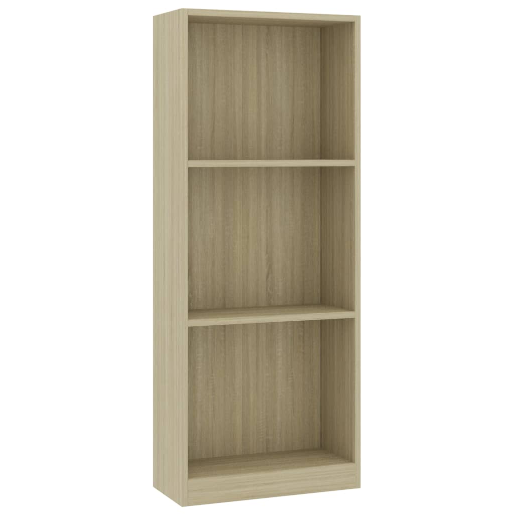3-tasoinen kirjahylly Sonoma tammi 40x24x108 cm - Sisustajankoti.fi