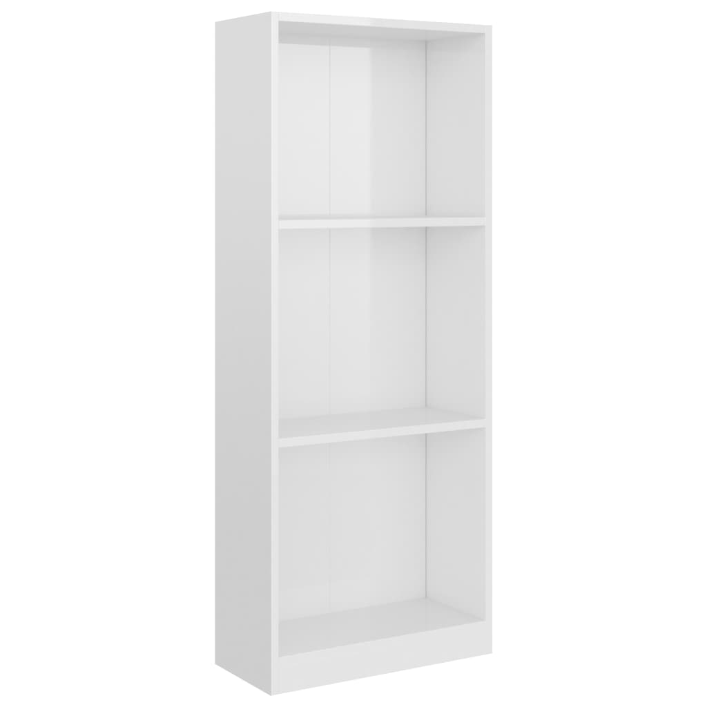 3-tasoinen kirjahylly korkeak. valkoinen 40x24x108 cm - Sisustajankoti.fi