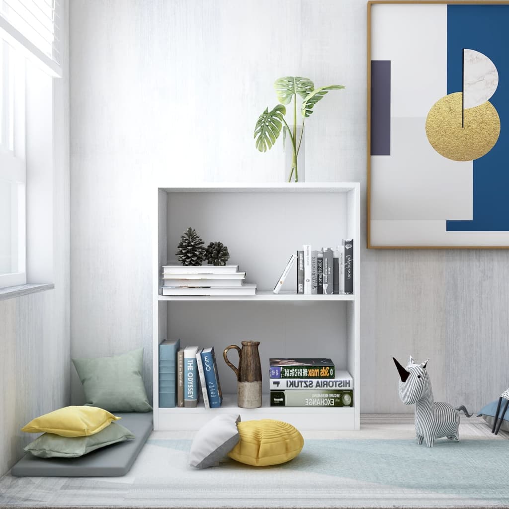 Kirjahylly valkoinen 60x24x74,5 cm - Sisustajankoti.fi