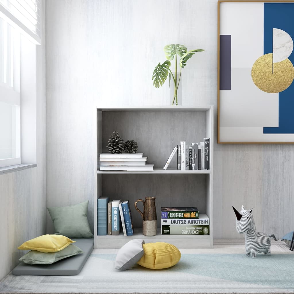 Kirjahylly betoninharmaa 60x24x74,5 cm - Sisustajankoti.fi