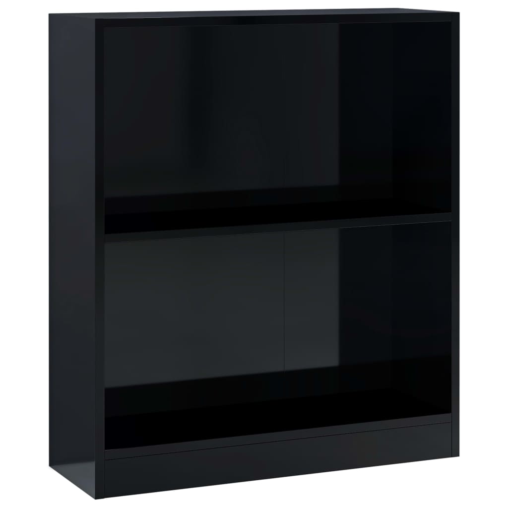 Kirjahylly korkeakiilto musta 60x24x74,5 cm - Sisustajankoti.fi