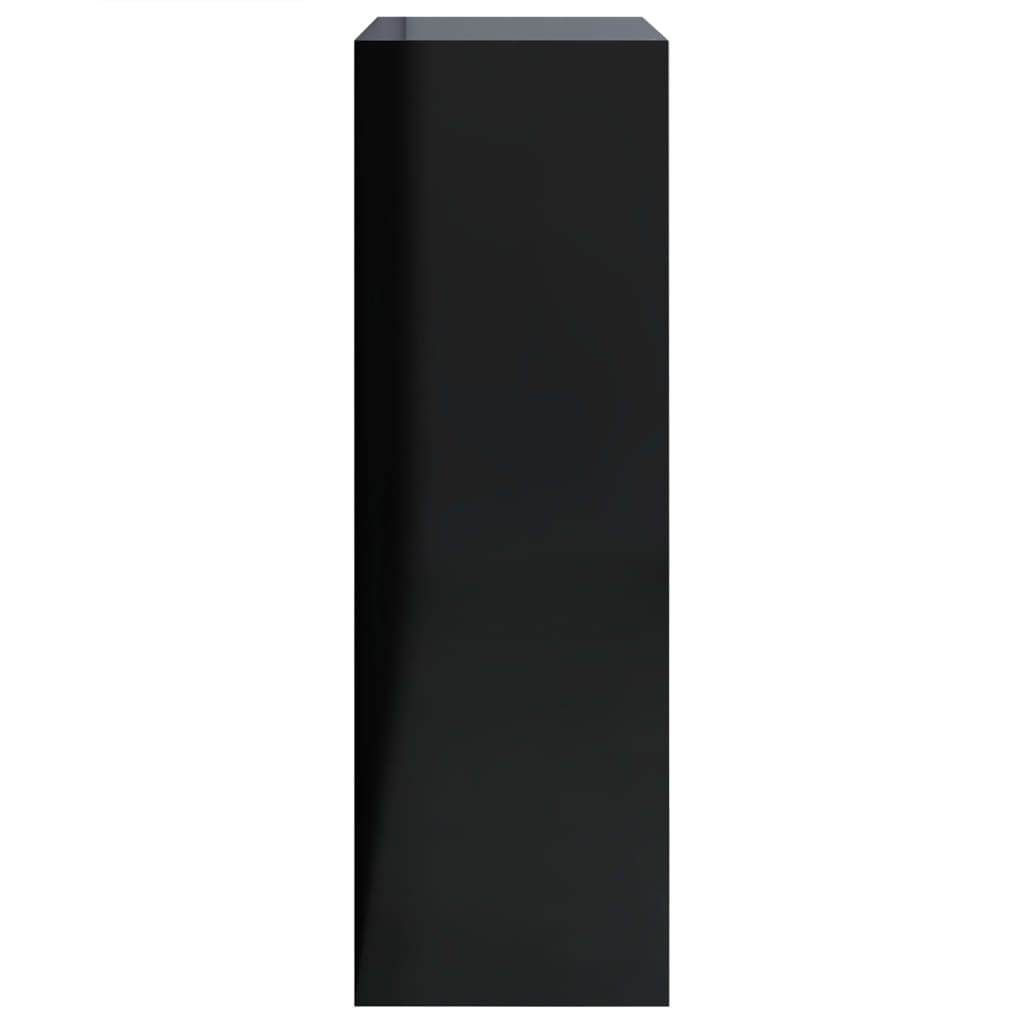 Kirjahylly korkeakiilto musta 60x24x74,5 cm - Sisustajankoti.fi