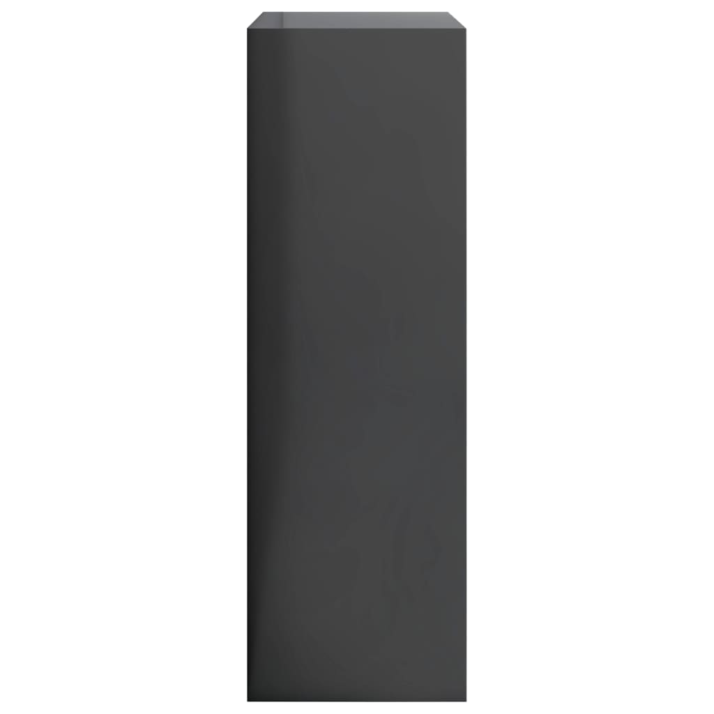 Kirjahylly korkeakiilto harmaa 60x24x74,5 cm - Sisustajankoti.fi