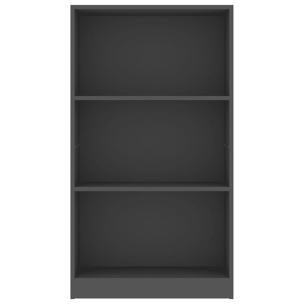 3-tasoinen kirjahylly harmaa 60x24x108 cm - Sisustajankoti.fi