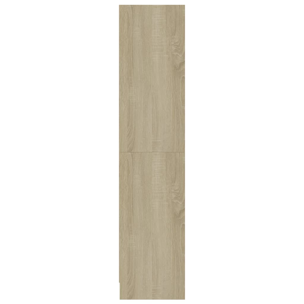 3-tasoinen kirjahylly valk./tammi 60x24x108 cm - Sisustajankoti.fi