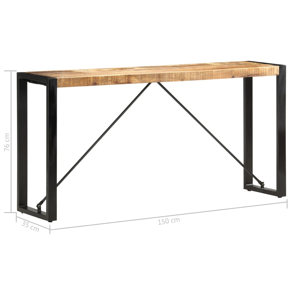 Konsolipöytä 150x35x76 cm täysi mangopuu - Sisustajankoti.fi