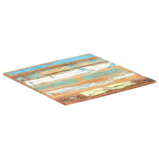Neliönmuotoinen pöytälevy 80x80 cm 15-16 mm täysi kierrätyspuu - Sisustajankoti.fi