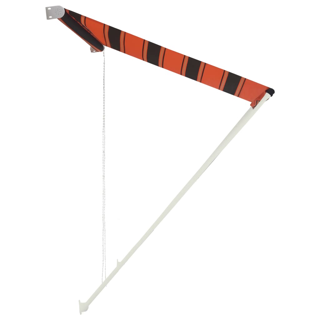 Sisäänkelattava markiisi 150x150 cm oranssi ja ruskea - Sisustajankoti.fi