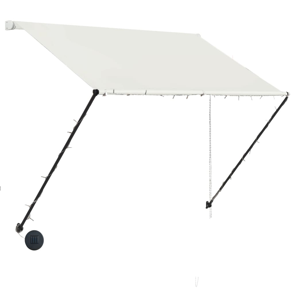 Sisäänkelattava markiisi LEDillä 200x150 cm kerma - Sisustajankoti.fi
