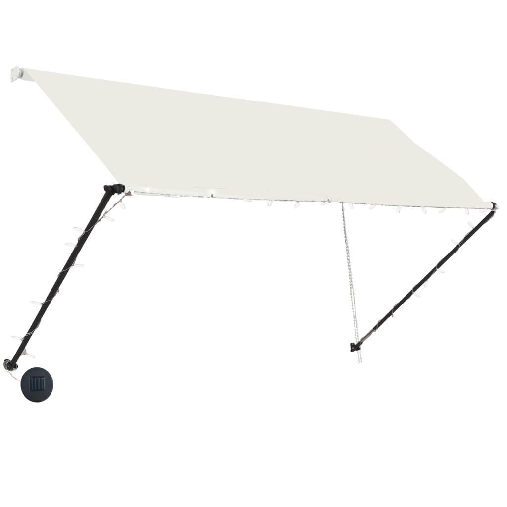Sisäänkelattava markiisi LEDillä 250x150 cm kerma - Sisustajankoti.fi