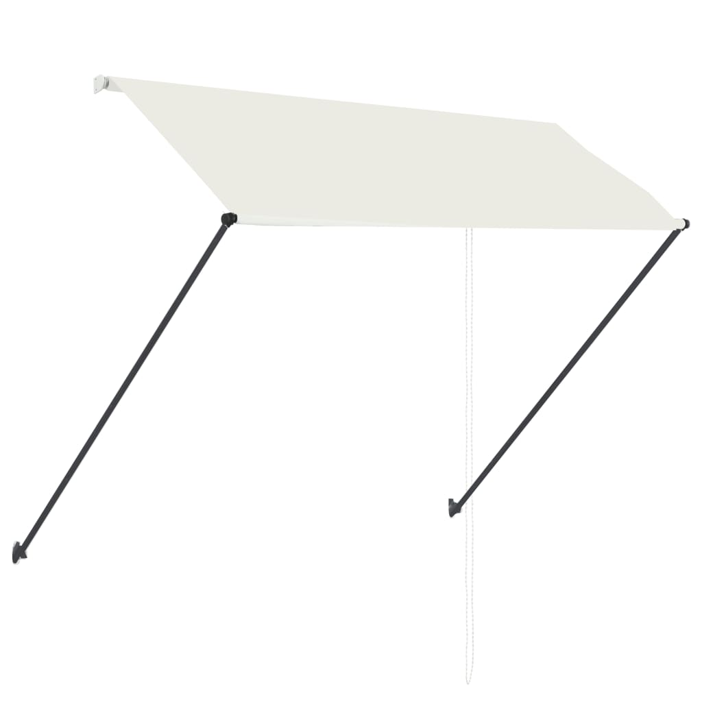 Sisäänkelattava markiisi LEDillä 250x150 cm kerma - Sisustajankoti.fi