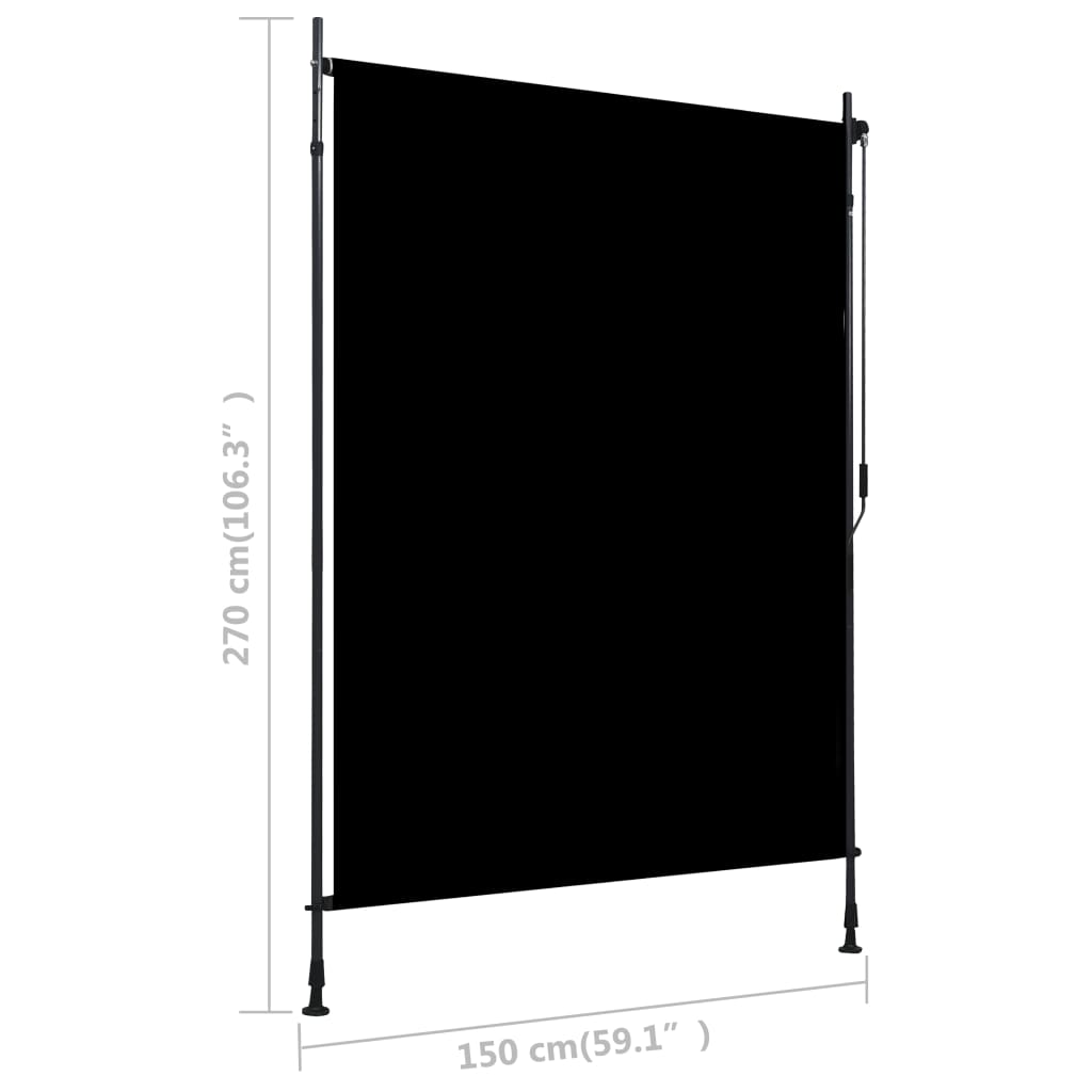 Ulkorullaverho 150x270 cm antrasiitti - Sisustajankoti.fi